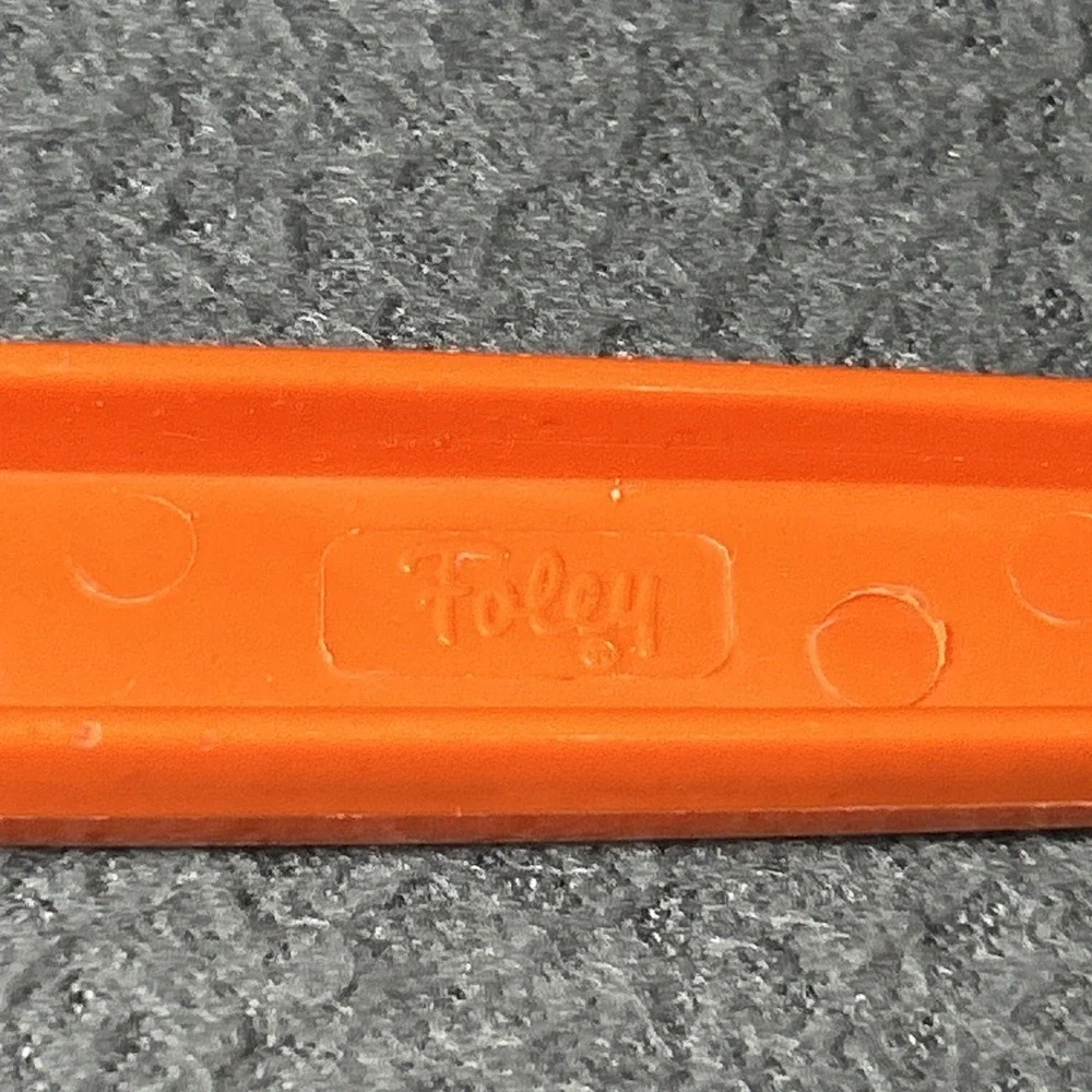 Vintage Foley Orange Plastic Slotted Serving Spoon‎ Mid-Century Kitchenware